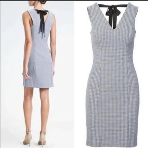 Banana Republic Check Tie-back Sheath Dress